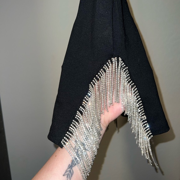 Black rhinestone miniskirt size small - Picture 2 of 4